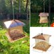 thumbnail image 1 of Comedero metálico para pájaros | Comedero colgante y de pie para jardín al aire libre a prueba de ardillas de alta resistencia | Acabado en cobre envejecido | Resistente a la intemperie | Estación, 1 of 9