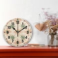 thumbnail image 2 of Yayeee 10" Wall Clock Battery Operated Quartz Round Silent Non-Ticking Home Decor, Pastel Beige Geometric, 2 of 6