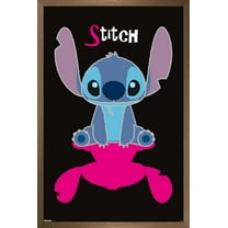Disney Lilo and Stitch: Simply Stitch - Pink Shadow Wall Poster, 22.375" x 34" Framed