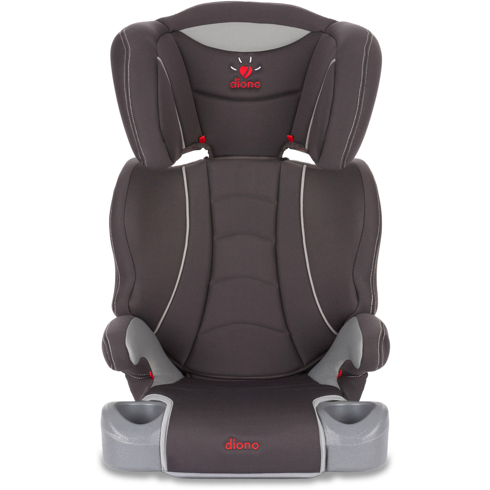 diono hip high back booster car seat with cup holders, slate - image 2 of 4