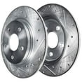 thumbnail image 5 of Detroit Axle - AWD Brake Rotors for 2019-2025 Nissan Altima Drilled and Slotted Disc Brake Rotors 2020 2021 2022 2023 2024 Replacement : 11.65" inch Front and 11.02" inch Rear Rotor, 5 of 8