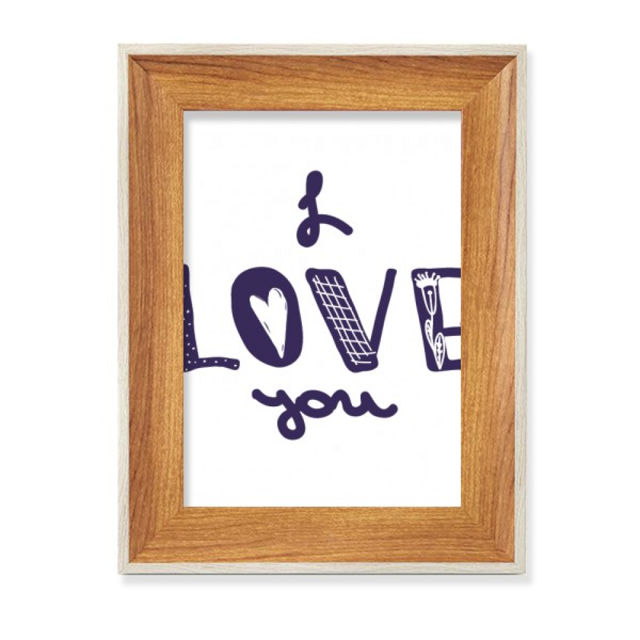 I Love You Cute Quote Handwrite Desktop Wooden Photo Frame Display Picture Art Painting Multiple Sets