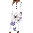 thumbnail image 2 of Qiopertar Mode Femmes Décontracté Aguichant Col Rond Imprimé Été Manches Courtes Poches Robe Liquidation Moins de 5$ en Liquidation Offres d'Accès Anticipé, 2 of 5