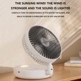 thumbnail image 4 of FHBVT USB Foldable Wall Mounted Fan Brushless Motor 5 Adjustable Wind Speeds Built-in Night Light Quiet Operation Portable Desktop Wall Hanging Large Wind Circulation Cooling Fan for Dorm Home Office, 4 of 6