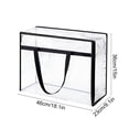 thumbnail image 3 of Foldable Clothing Storage Bag | Transparent Plastic Organizer with Zipper | Large Capacity Garment Bag for Quilts, Bedding & Seasonal Clothes | Home Closet & Moving Packing Storage Solution, 3 of 6
