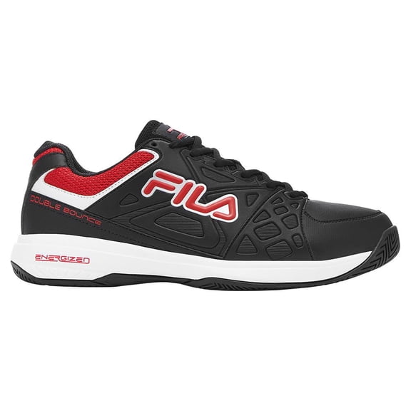 Fila Men`s Double Bounce 3 Pickleball Shoes Black and White ( 8.5 )