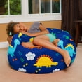 thumbnail image 4 of Posh Creations Bean Bag Chair, 4ft, Purple, 4 of 4