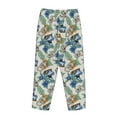 thumbnail image 5 of Naloa Dinosaurs And Leaves Print Women’s Ultra-Soft Comfy Pajama Lounge Pants with Pockets & Drawstring, 5 of 8
