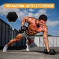 thumbnail image 4 of Mancuernas Hexagonales con Revestimiento de Goma 1 pza, Pesas para Ejercicio, Disponible en Varios Pesos, Ideales para Entrenamiento de Cuerpo Completo, Entrenamiento de Fuerza, 4 of 9