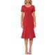 thumbnail image 1 of INSPIRE CHIC Vestido de Sheath para Mujeres, Vestido de Cóctel de Fiesta, Estilo Vintage de los Años 50, Decoración de Botones, Vestido Midi de Sirena con Volantes, Rojo, 1 of 6