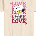 thumbnail image 3 of Peanuts - Love Snoopy Short Sleeve Graphic T-Shirt, 3 of 6