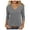 Gray, variant on Rollbacks & More GaThRRgYP Womens Workout Tops Long Sleeve Tee Shirts,Women's Summer Solid Color Quarter Sleeve Temperament V-neck Pullover Top Army Green M