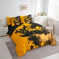 thumbnail image 3 of Castle Fairy King And Queen Crown Bedding Comforter Set 7pcs for Children Teens Adults,Graffiti Splash Queen Bedding Sets Super Cozy,Black Orange Queen Sheet Sets,Super Cozy Room Decor,Reversible, 3 of 8