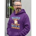 thumbnail image 2 of Old Man With A Corgi Hoodie Men -Image by Shutterstock, Male Medium, 2 of 4