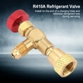 thumbnail image 4 of Valve de Charge de Réfrigérant, 1/4 Pouce à 5/16 Pouce Valve de Contrôle en Laiton pour Tuyau de Charge de Réfrigérant, 4 of 8