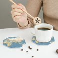 thumbnail image 6 of Balery 6 Pcs World Mapleather Coasters Set, Drink Table Cup Coasters For Living Room Kitchen Coffee Decor, 6 of 9