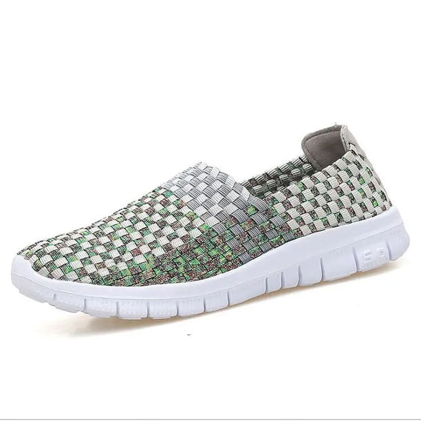 XIHAHA, zapatos tejidos, zapatillas de deporte para mujer, zapatos informales para mujer, nuevo estilo, zapatillas de deporte para mujer, zapatos transpirables para caminar y bailar, sandalias para ni
