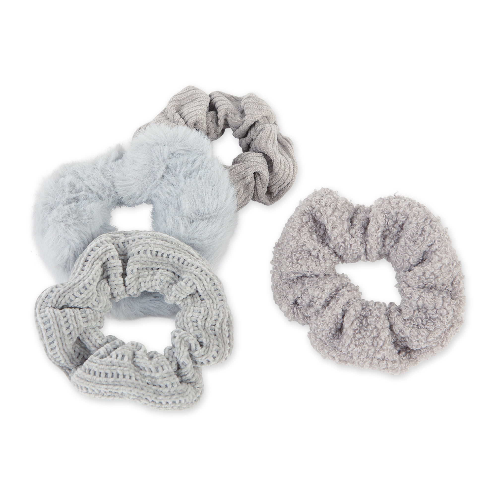 Hadley Wren Scrunchie 4-Piece Set, Gray