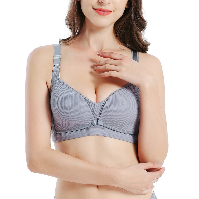 Pregnant Women's Nursing Bras, Open Front Button Checkered Supportive  Breastfeeding Comfy Maternity Bra For Daily Comfort
