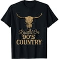 thumbnail image 1 of Camiseta vintage con diseño de calavera de toro occidental levantada en los años 90, 1 of 2