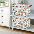 thumbnail image 2 of Yayeee Foldable Storage Basket for Shelves with Handles Set of 2 Waterproof Cloth Bins, Flowers Pattern, 2 of 7