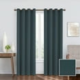 thumbnail image 4 of Eclipse Round and Round Pattern Blackout Grommet Top Window Curtain Panel, Gray, 52x84, 4 of 5