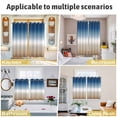 thumbnail image 6 of Navy Blue Beige Ombre Cream Kitchen Curtains 84 Inch Length, Modern Abstract Art Aesthetics Grommet Top Bedroom Living Room Curtains, Light Filtering Cafe Curtain Drapes 2 Panels Set 84''x84'', 6 of 9