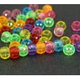 thumbnail image 2 of EOEMY 200 Mixed Transparent Color Acrylic Faceted Round Pony Beads 9X6mm Kids Crafts, 2 of 6