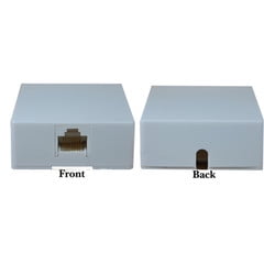 Cable Mount Jack Cable Wholesale 300-88FF-WH Phone Surface Mount Jack RJ45 Data & Voice with 8 Pin 8 Conductor - White ()
