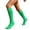 Green, variant on Mens Knee High Compression Socks Solid Color Ribbed Long Tube Socks Breathable Stretch Athletic Socks for Sports Daily Wear Orange,L