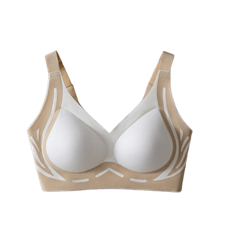 Pavied Minimizer Bras Bralettes for Women Feelingirl Bra Soft Support Top Support Non Marking Underwear Fixed Cup To Collect Side Breasts Gathered Tank Top Bra Seamless Bras Womens Bras White 3XL