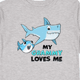 thumbnail image 4 of Inktastic My Grammy Loves Me with Cute Sharks Boys or Girls Long Sleeve Toddler T-Shirt, 4 of 5