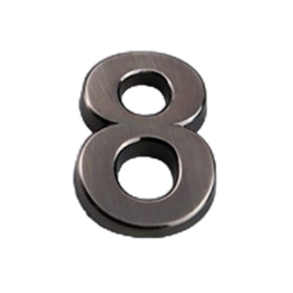 Leke Polished Chrome Door Numbers 09 50mm Selfadhesive Solid House