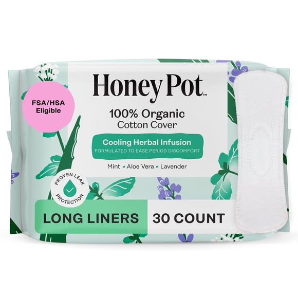 Protectores diarios herbales refrescantes The Honey Pot 30 unidades