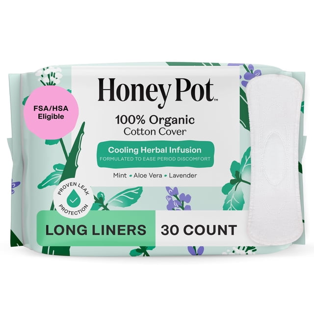 Protectores diarios herbales refrescantes The Honey Pot 30 unidades
