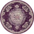 thumbnail image 1 of Unique Loom Penrose Center Medallion Rug6' x 6' Round Purple/Beige, 1 of 1