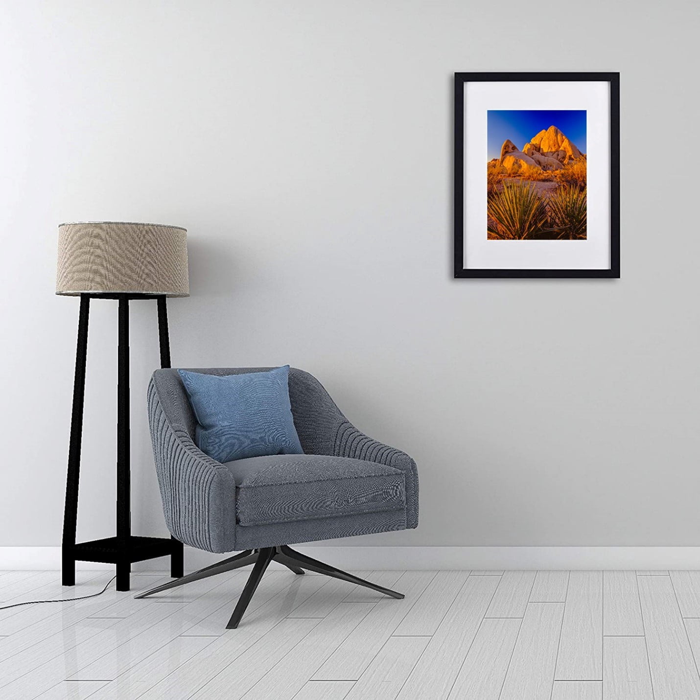 Picture Frame MDF Black Frame 16x20" Wall Mount Display, Pack of 2