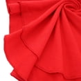thumbnail image 3 of Fake Collar Mock Modal Turtleneck Top Half Blouse Casual, Red, 3 of 8