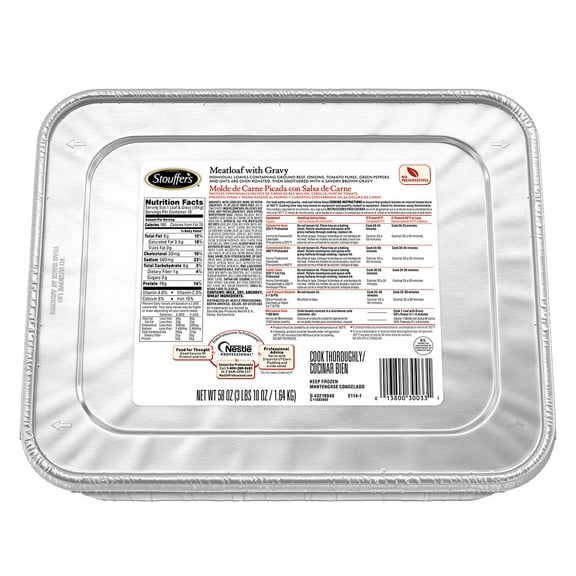 Nestle Stouffers Entree Meatloaf with Gravy, 58 Ounce - 4 per case.