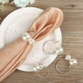 thumbnail image 4 of Napkin Rings, Silver Pearl Metal Napkin Rings (12pcs), 4 of 4