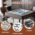 thumbnail image 5 of Mahjong Mat 31.5" x 31.5" Elegant Blue Floral Sea Turtle Nautical Elements Delicate Flowers Non-Slip Noise Reduction American Mahjong Tiles Table Cover for Dominoes Poker Card Board Games Gift, 5 of 8