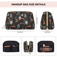 thumbnail image 5 of Naloa Fox In The Forest Leather Makeup Bag for Purse Travel, Portable Small Cosmetic Organizer for Women and Girls, Make up Bag with Zipper, 5 of 8
