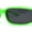 Green Black, variant on Polarized Unique Curved Side Visor Lens Narrow Rectangle Sunglasses Orange Black