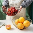 thumbnail image 2 of HAOAN Metal 1pc Fruit Vegetable Storage Basket - Decorated Display Bowl Rack for Serving Food - Dining Table Decoration Platter, 2 of 7