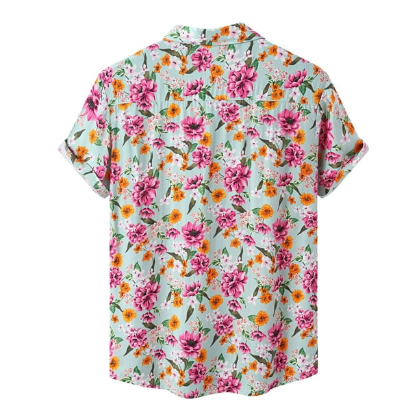 Men's Slim-Fit short-Sleeve T-Shirt Loose Fit floral print summer Clothes  For Men Retro t shirt henley t shirts for men colorful camp t shirts men  Christmas Wrinkle-Free top Men's Activewear Polos 