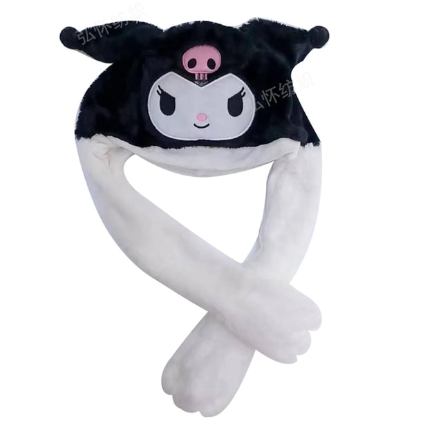 Gorro de peluche Sanrio Cinnamoroll My Melody de Hello Kitty, gorro de aire luminoso de Anime Kuromi, gorro de Airbag luminoso, juguete de peluche cálido y fresco a la moda, 2023