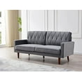 thumbnail image 2 of Uspridefurniture Tufted Cushion Back 69.3" Velvet Sofa, Grey, 2 of 5