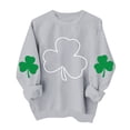 thumbnail image 1 of Suéteres de Manga Larga de Mujer con Cuello Redondo Impreso Suelto Casual para la Fiesta Del Día de San Patricio Y el Uso Diario, 1 of 6