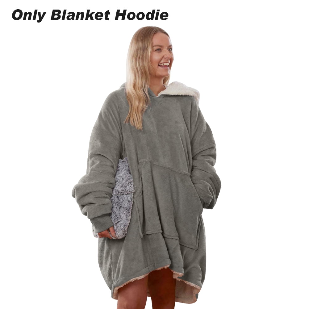 Details about   Oversized Hoodie Sweatshirt Wearable Blanket Hood Sleeves Large Pocket Best Gift 