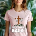 thumbnail image 5 of Guess Who’s Back T-Shirt | Christian Cross Graphic Faith Tee, White, Size 2XL, 5 of 6